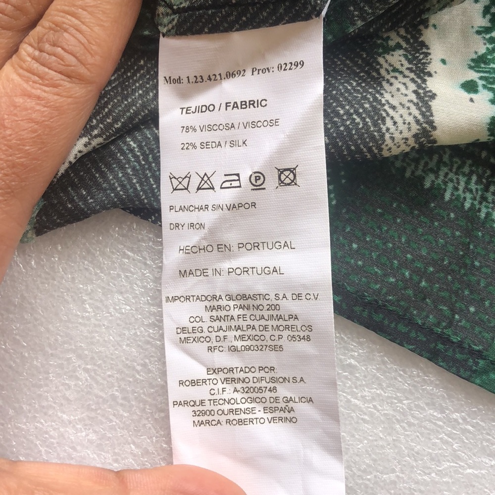 Roberto Verino green plaid top-size- 14 - Picture 11 of 15